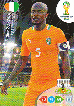 Didier Zokora Cote D'Ivoire Panini 2014 World Cup #99